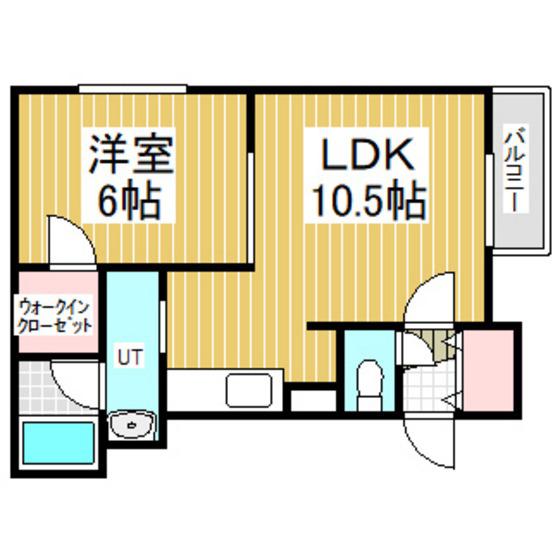 DIECI MOTOMACHI(1LDK/2階)の間取り写真