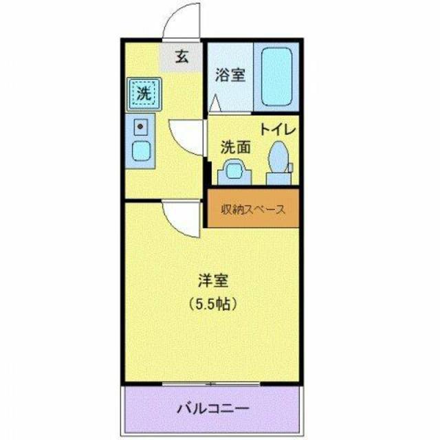 レジデンスウエスト淵野辺(1K/3階)の間取り写真