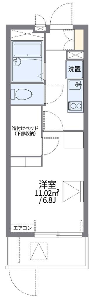 レオパレスVISTA(1K/1階)の間取り写真