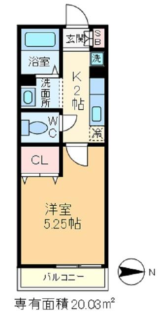 コンフォール王子神谷(1LDK/2階)の間取り写真