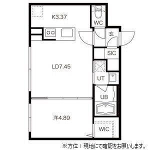 PARK HILLS(1LDK/1階)の間取り写真