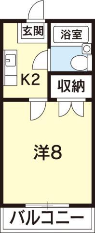 シャトル住吉(1K/3階)の間取り写真