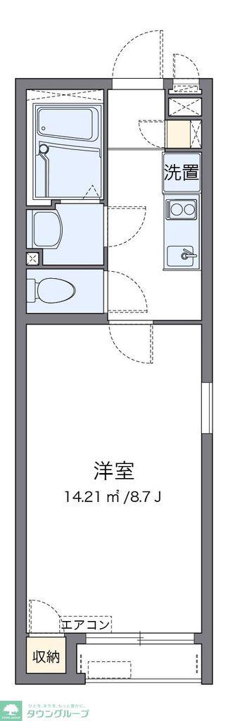 クレイノ郁(1K/1階)の間取り写真