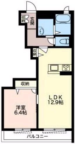 グランレジデンス(1LDK/3階)の間取り写真