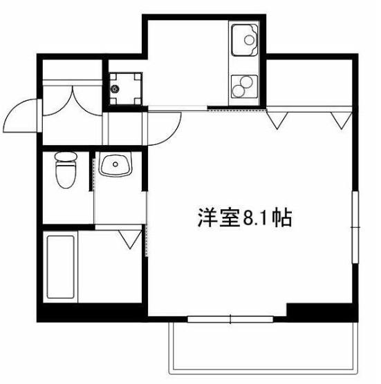 グランティール洗足池(1K/3階)の間取り写真