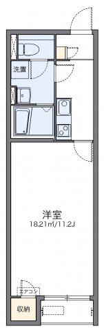 レオネクストクレール国分寺(1K/2階)の間取り写真