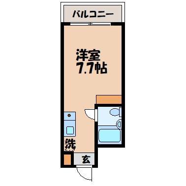 パークコート住吉(ワンルーム/1階)の間取り写真