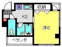 アルス佐藤(1K/3階)の間取り写真