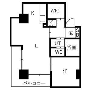 OZ ALLOGGIO(1LDK/7階)の間取り写真