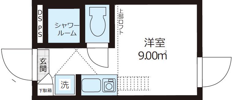ククリ・ザ・レジデンス池袋(ワンルーム/1階)の間取り写真