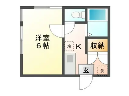シュトワ手形(1K/1階)の間取り写真