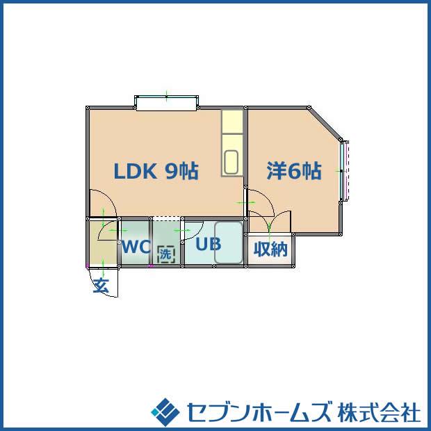 サンコーポ(1LDK/3階)の間取り写真