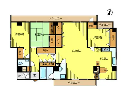 ホワイトアベニュー護国寺(3LDK/3階)の間取り写真
