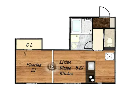 アウルズ(1LDK/1階)の間取り写真