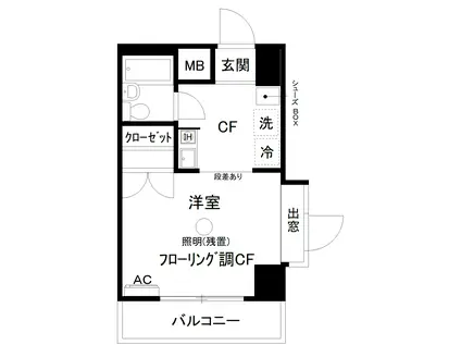 メゾン東和(ワンルーム/3階)の間取り写真