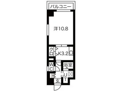 音羽壱番館SAKAE(1K/2階)の間取り写真