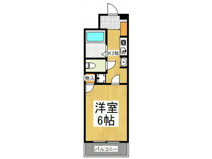 グリーンロードマンション飯田(1K/1階)の間取り写真