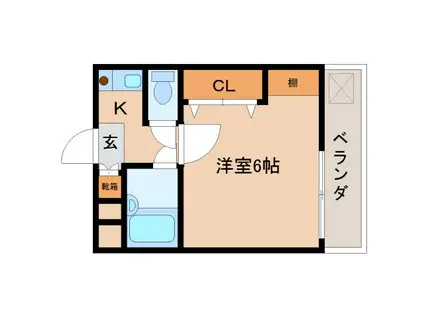 コーポ梅喜(1K/3階)の間取り写真