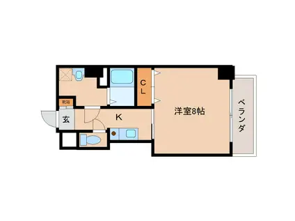 アサヒロイヤルパレス(1K/7階)の間取り写真