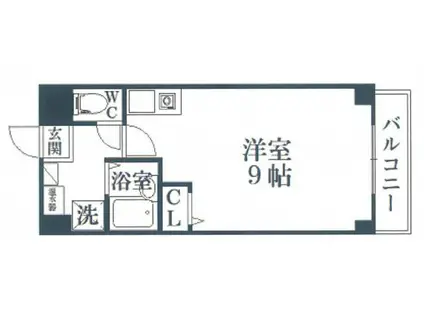 中津栄マンション(ワンルーム/2階)の間取り写真