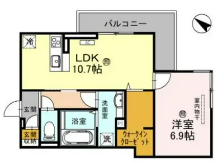 レジデンス藤戸(1LDK/3階)の間取り写真