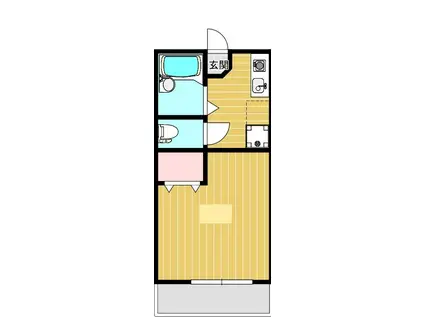 ベルグランデ黒岩(1K/2階)の間取り写真