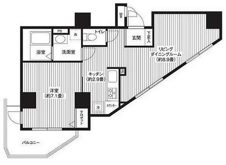 カスタリア初台 13階階 間取り