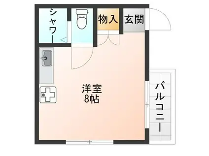 英慎マンション(ワンルーム/3階)の間取り写真