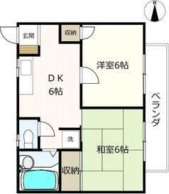 プレジオグリーン(2DK/1階)の間取り写真