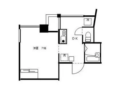 AMOUR名駅(1DK/5階)の間取り写真