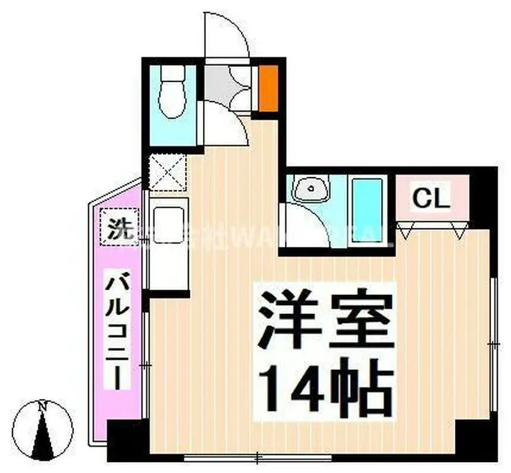 北村ハイツ 7階階 間取り