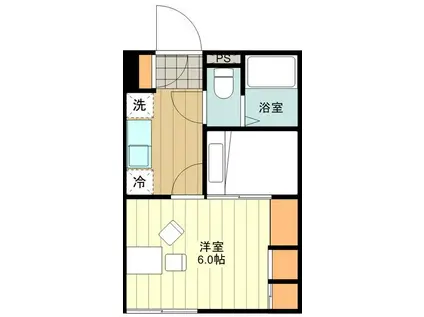 レオパレス谷保第三公園(1K/1階)の間取り写真