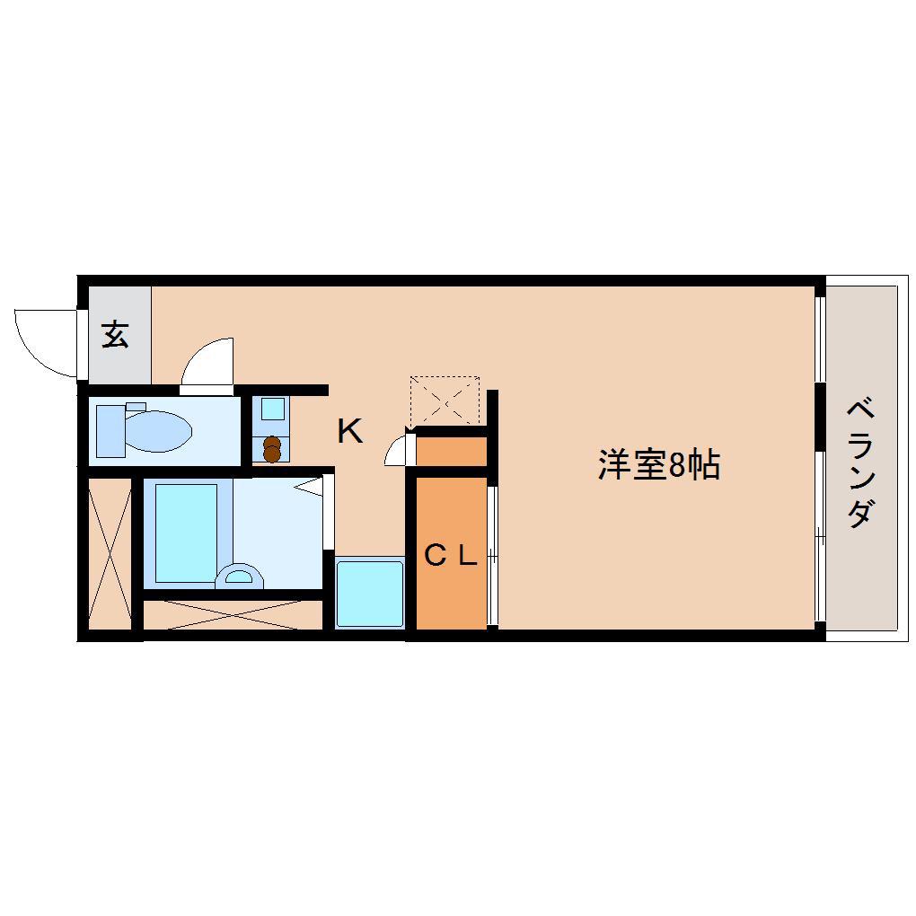 レオパレス21 たかがき(1K/3階)の間取り写真
