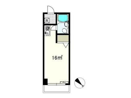 アルカサル今川(ワンルーム/4階)の間取り写真