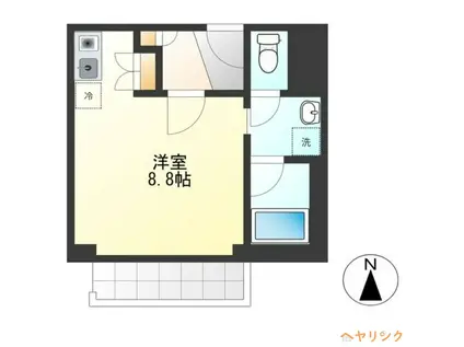 レジデンスシェーンブルン(ワンルーム/2階)の間取り写真