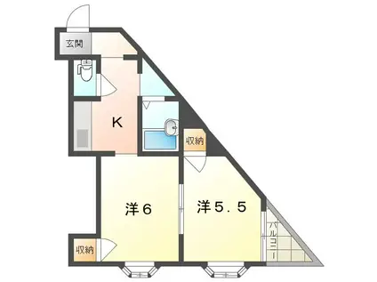 SKY KORIEN(2K/3階)の間取り写真