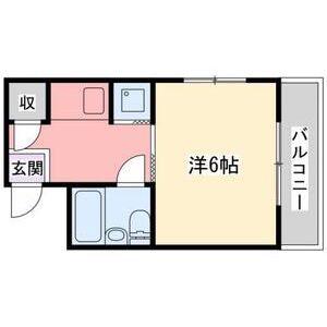 メゾンシンセイ(1K/2階)の間取り写真