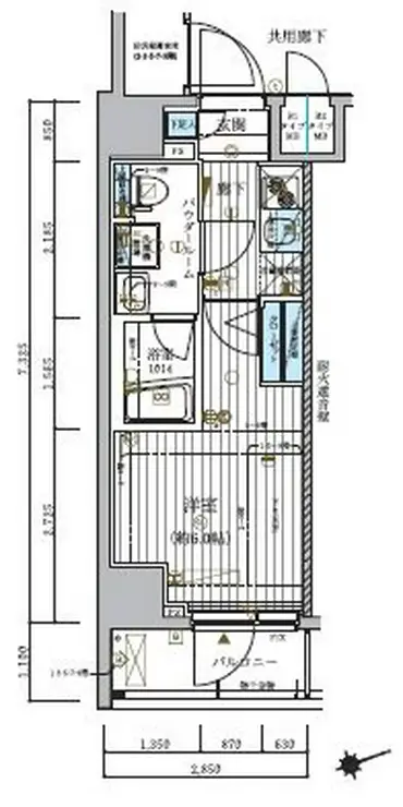 メインステージ北千住IV 9階階 間取り
