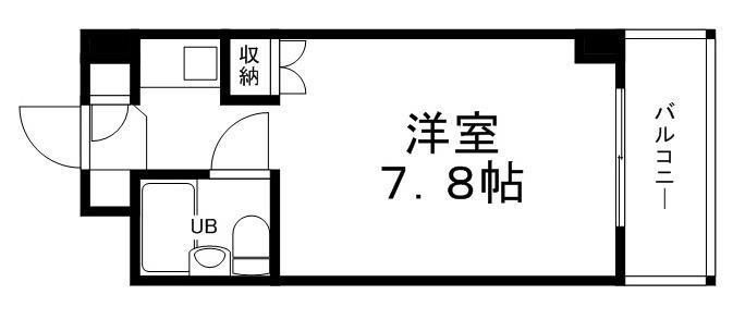 グリーンハイツ梅ヶ谷(ワンルーム/4階)の間取り写真