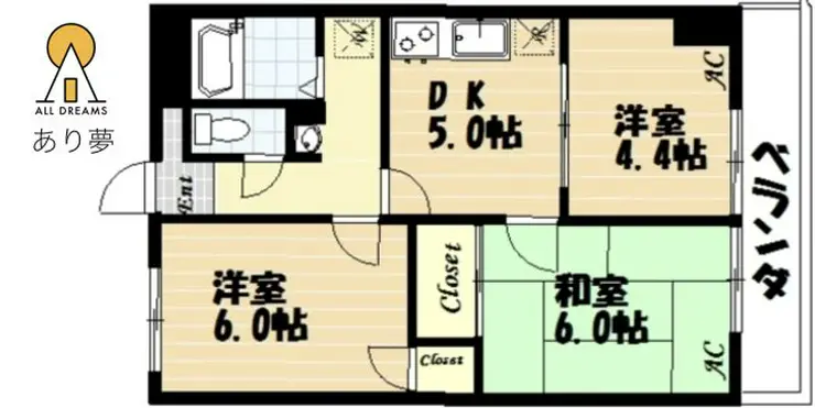 リブステージ横浜 2階階 間取り
