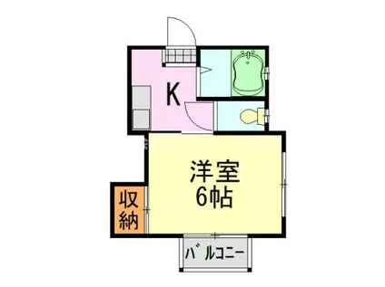 クレーンハイツ(1K/2階)の間取り写真