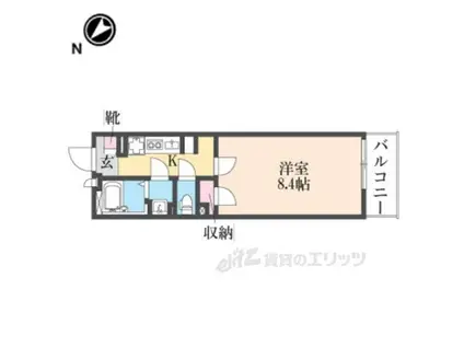 クレイノ大物(1K/2階)の間取り写真