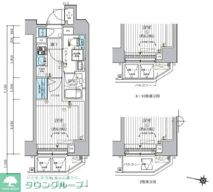 メインステージ松戸 6階階 間取り