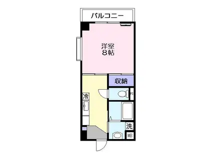 イーストコーポ(1DK/6階)の間取り写真