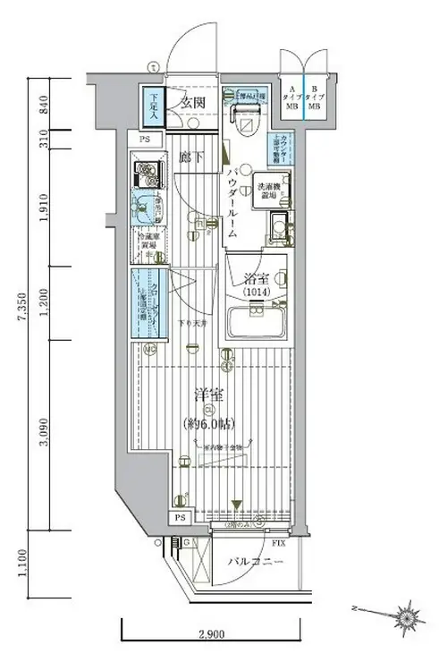 メインステージ松戸 5階階 間取り