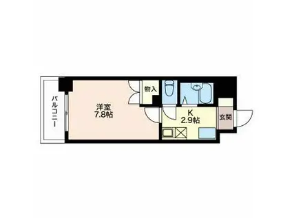 メゾンウィネッカ(1K/4階)の間取り写真