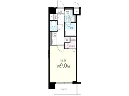 サンセール伊丹(1K/1階)の間取り写真