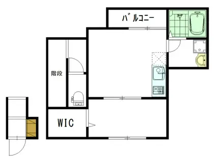 レユシール温品(1LDK/2階)の間取り写真