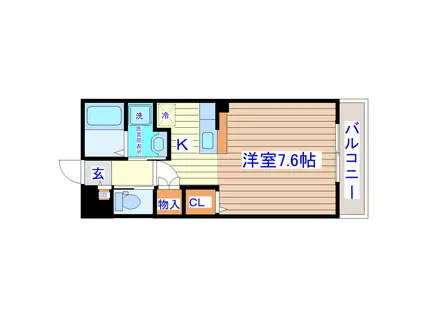 アヴニール(1K/2階)の間取り写真