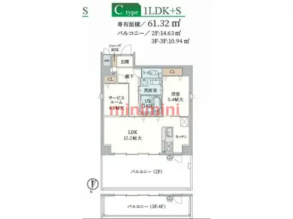 FORELSKET(1SLDK/4階)の間取り写真